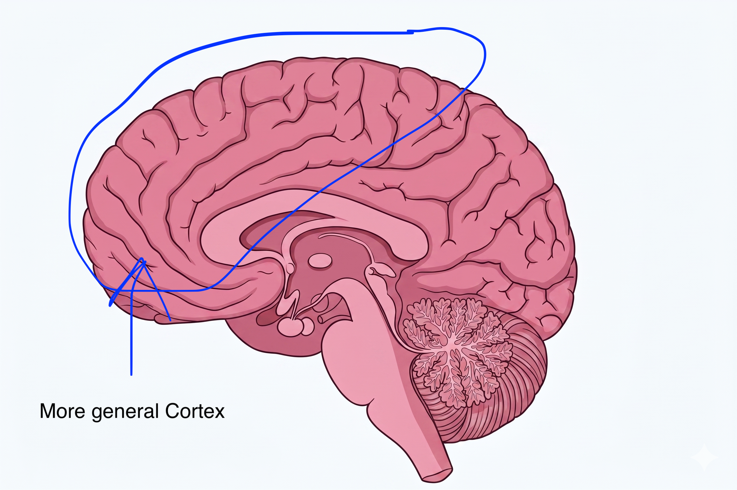 Cortex location in brain